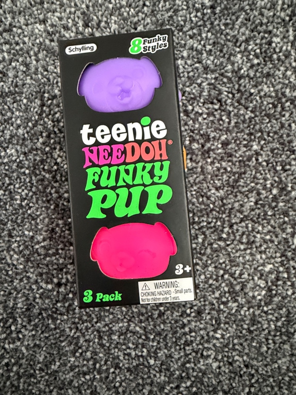 Teenie Needoh Funky Pup 3-Pack - Purple & Hot Pink